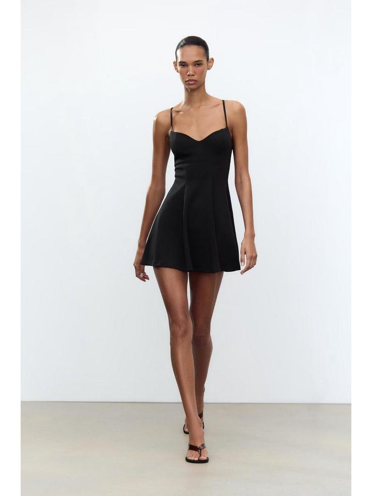 2025 Women's Spicy Girl Backless Slimming Sleeveless Short Dress, European & American Style