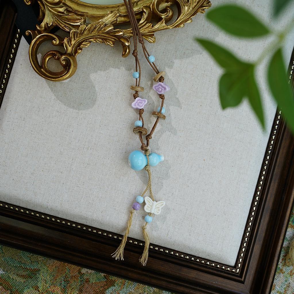 Hot-selling ceramic mushroom necklace accessories niche design necklace high sense