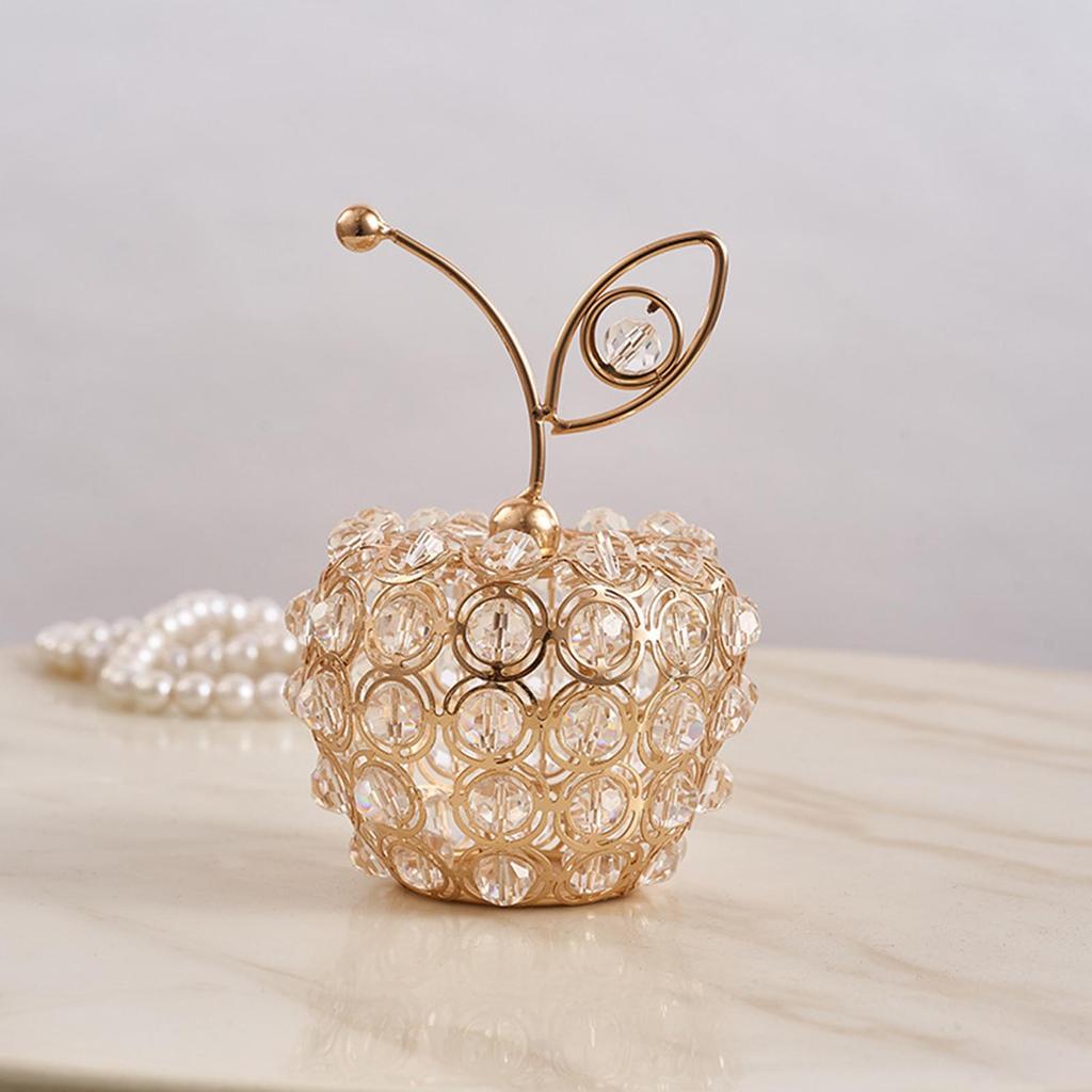 Crystal Fruit Statue Ornament Figurine Art Crafts for TV Cabinet Tabletop Decoration