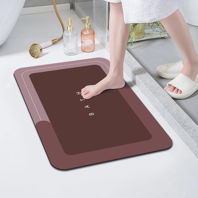 Non-Slip Diatomaceous Earth Bath Mat - Quick Dry, Dirt-Resistant, High Absorbency
