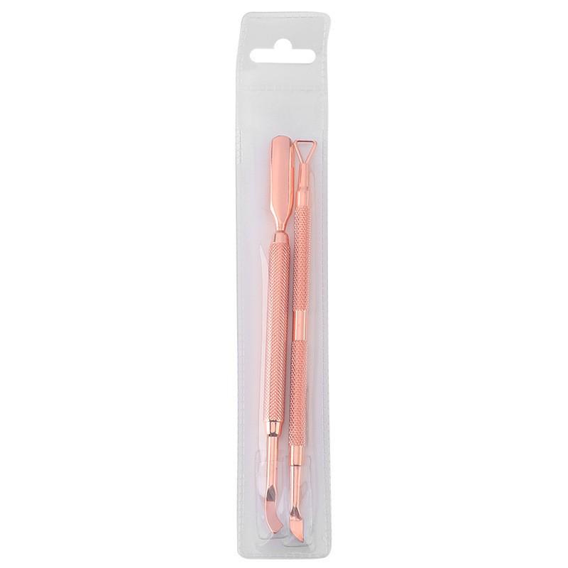 In-Stock Stainless Steel 2-Piece Nail Polish Remover & Cuticle Pusher Set