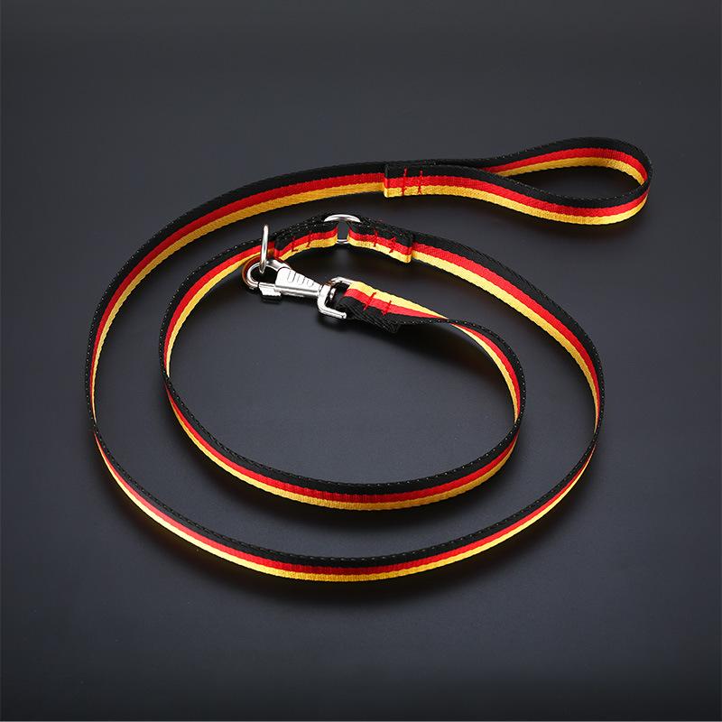 

Special Dog Leash for Horse Dog Leash Three Color Excitation Belt Chinese Flag Cotton Leash Medium and Large Dog Leash length 1.8 meters wide 2.5