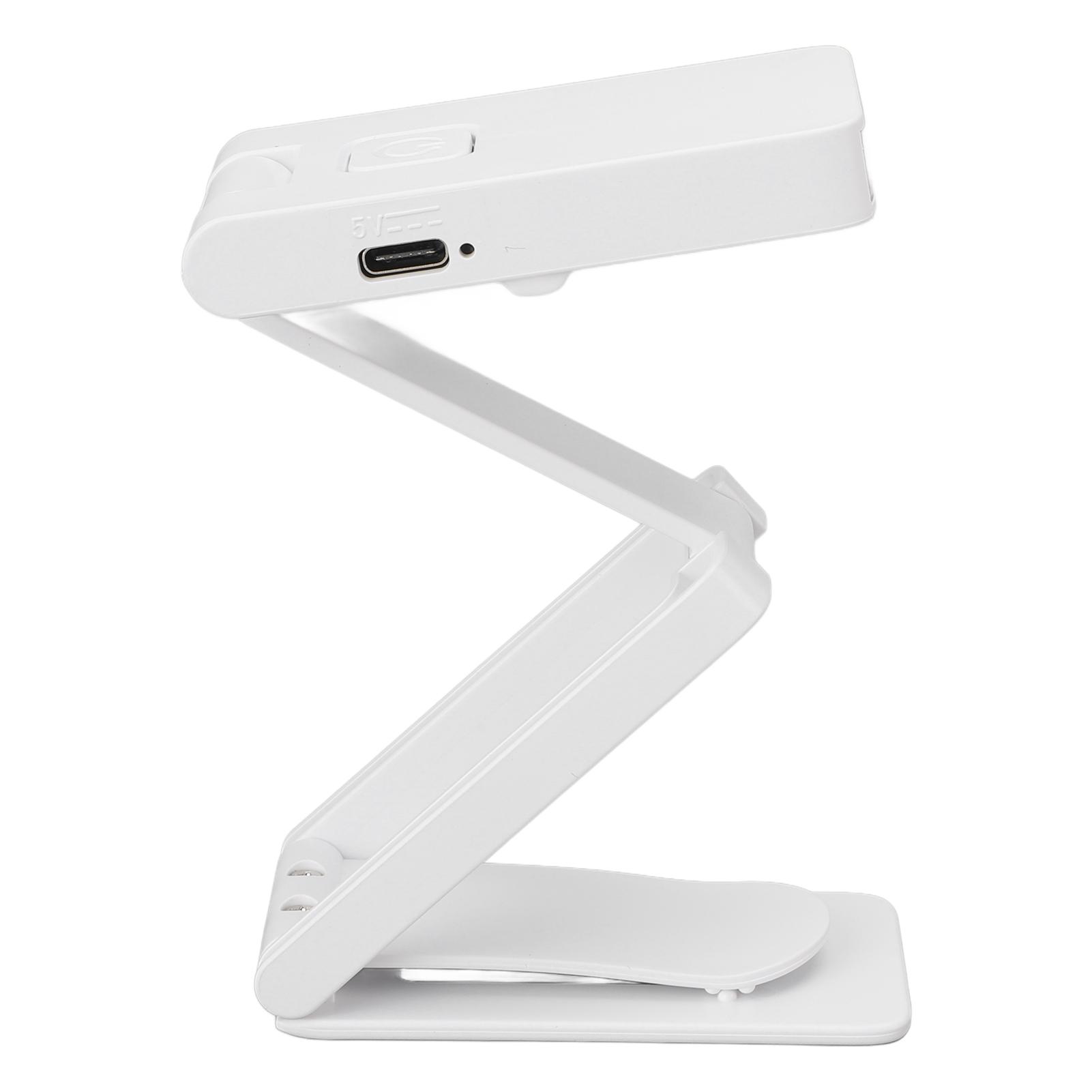 

Складная лампа для чтения в постели, 3 цветовых температуры, плавная регулировка яркости, USB-зарядка, клипса