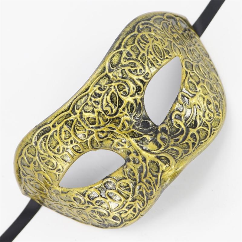 Masque de Mascarade Rétro Masque de Mardi Gras Masque de Fête Vénitien Masque Demi-Visage pour Bal d'Halloween Cosplay Accessoires de Spectacle