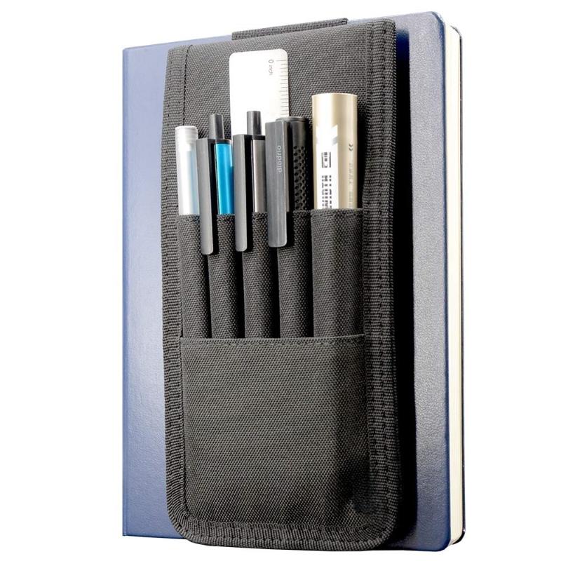 Large Capacity Pu Leather/Oxford Cloth Adjustable Elastic Band Pen Holder Pen Pouch For Planner Pen Holder For Notebook Cover