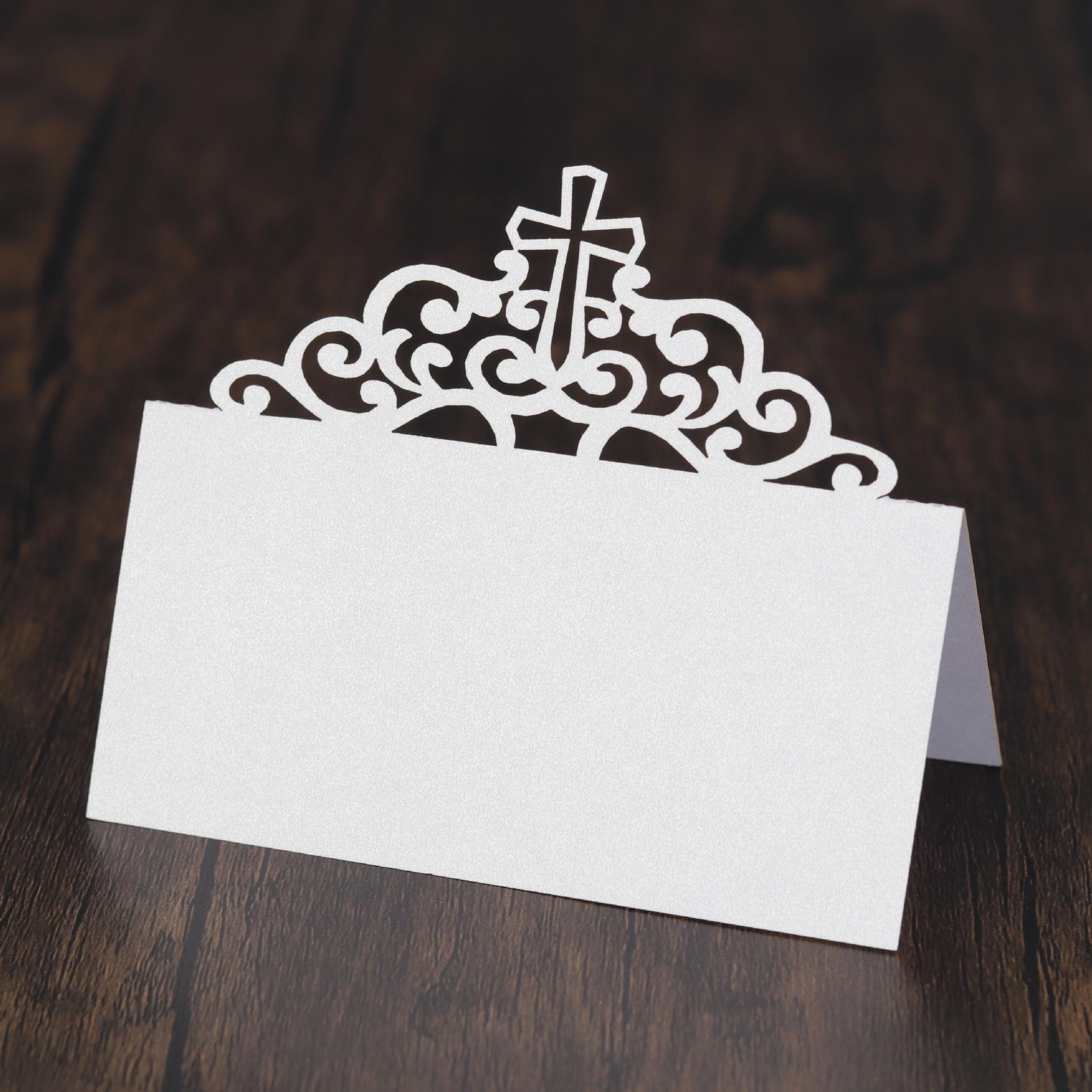 Laser-Cut Wedding & Valentine s Day Table Cards 10*10cm белый