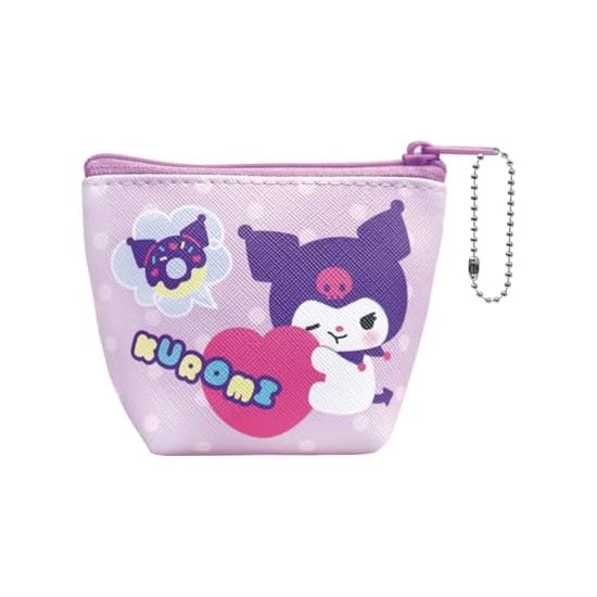 J's Planning Sanrio Mini Pouch Kuromi Face Approx. 10.5×8.5×4.5cm SNP073