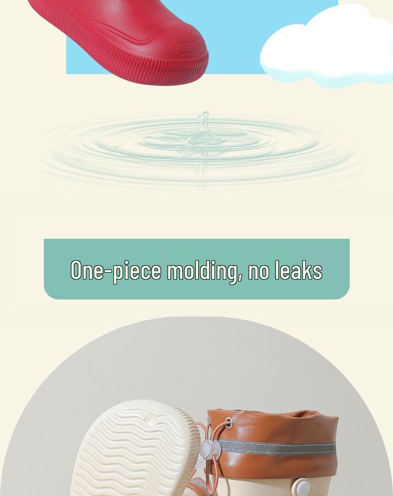 Kinder-Gummistiefel, rutschfest, wasserdicht, mit Samtfutter - Kurze Gummistiefel für Jungen und Mädchen