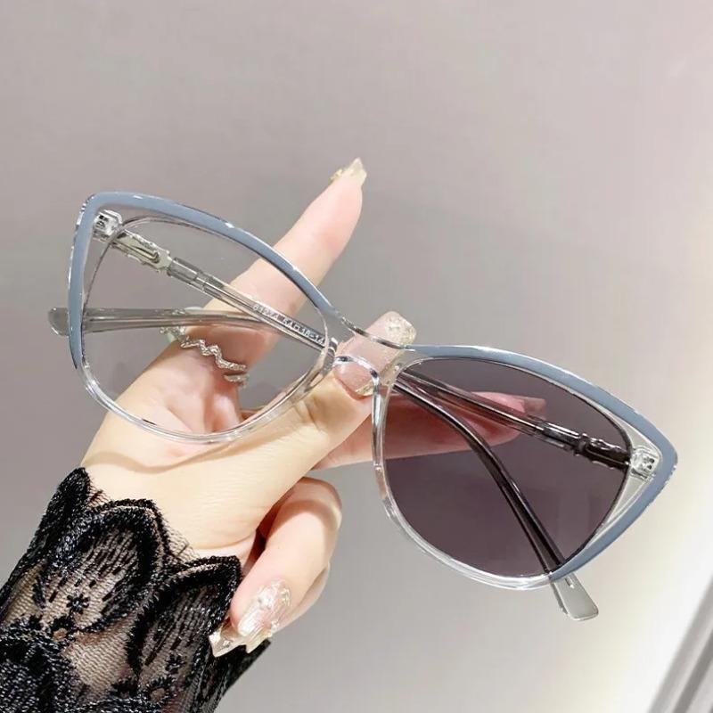 

Очки для лечения пресбиопии, блокирующие синий свет, для мужчин и женщин, держатель «кошачий глаз», фотохромные и рефракционные очки для лечения пресбиопии +1.0