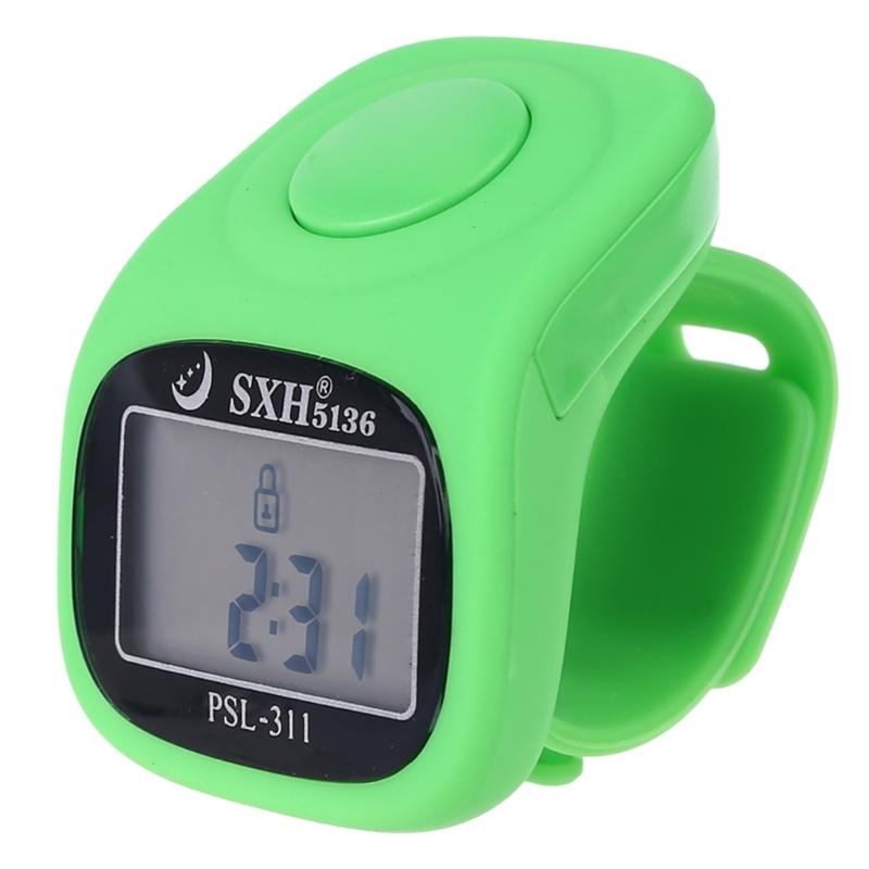 Tally Finger Counter Digital Finger Counter with LED Light Electronic Digital Hand Tally Counter for Muslim Prayer