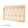 HeMu Solid Wood Microfiber Velvet Cloth Jewelry Tray Ring Necklace Storage Box Jewelry Counter Display Rack Mall Dressing Table