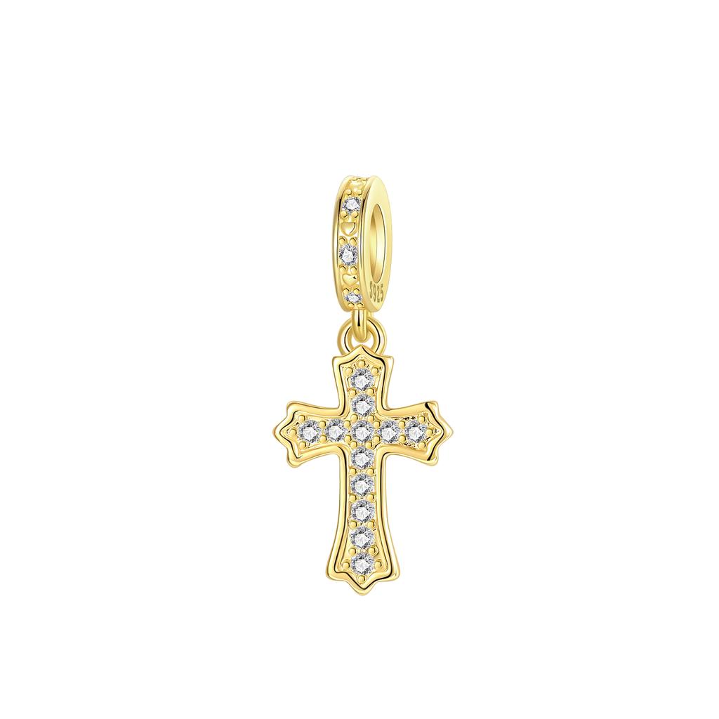 925 Silver Charms Cross Bible Heart Zircon Earrings Beads Pendant Bracelets Necklaces Womens DIY Jewelry Gift