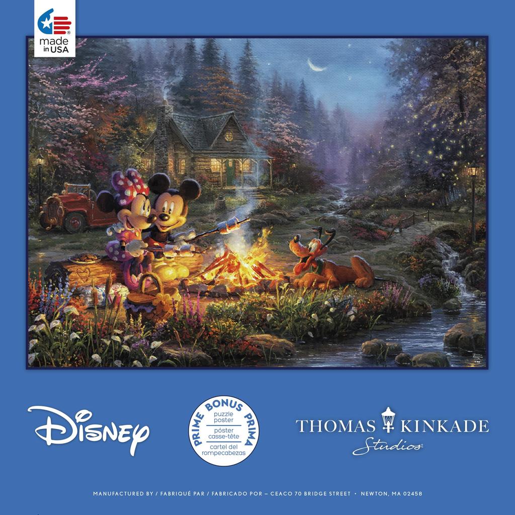 Ceaco - Disney - Thomas Kinkade - Mickey & Minnie Sweetheart Campfire - 1000 Piece Jigsaw Puzzle