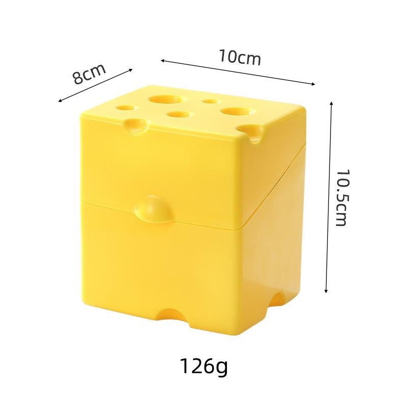Plastic Sliced Cheese Storage Container with Lid And Holder Flip Top Butter Block Box Cheese Slice Saver Kitchen Organizer