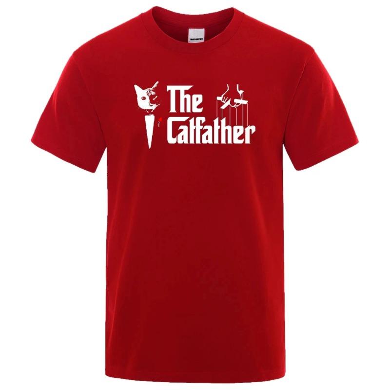 Men's Fashion T-Shirt Cat Dad Cat Print T-Shirt Brand Round Neck Clothing Oversized Casual Short Sleeve T-Shirts Men’s