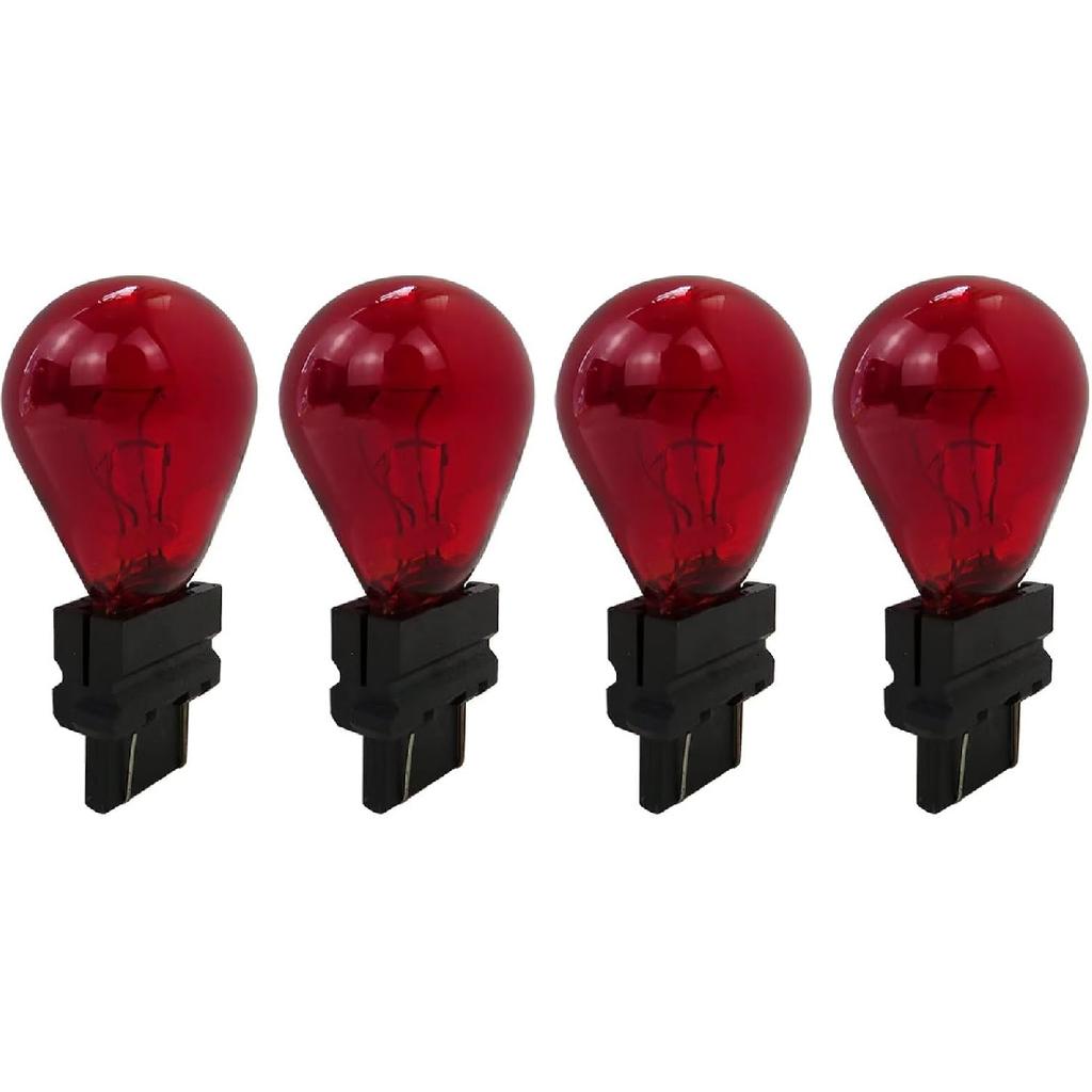 4-Pack Red 3157 Bright Light Bulbs Car Auto Signal Turn Backup S8 Miniature Lamp 3157NALL 3757ALL