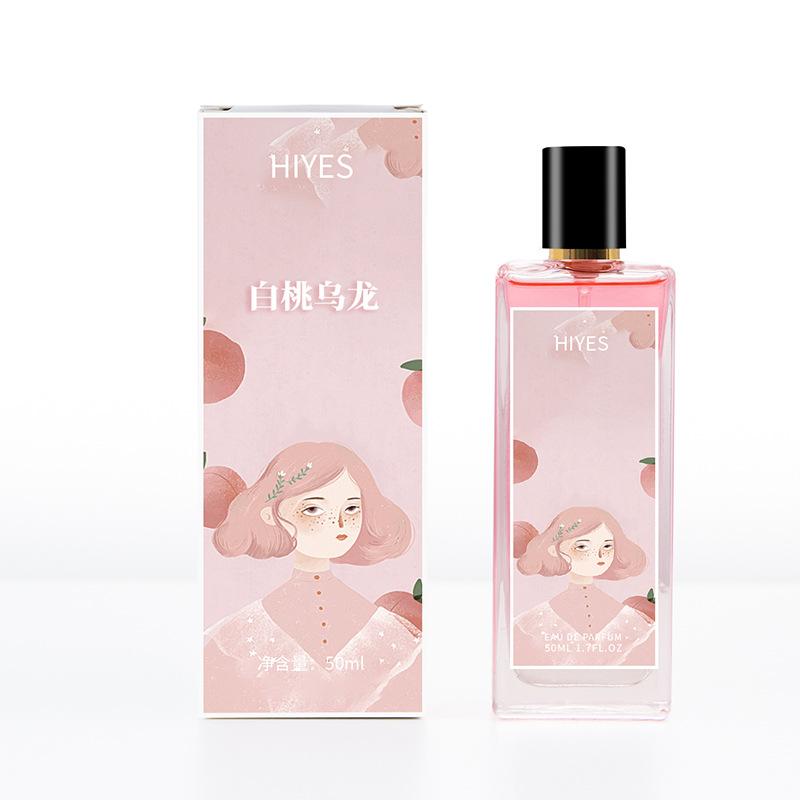 HIYES White Peach Oolong Perfume Ladies Lasting Light Fragrance Peach Fragrance Fresh and Natural Fragrance