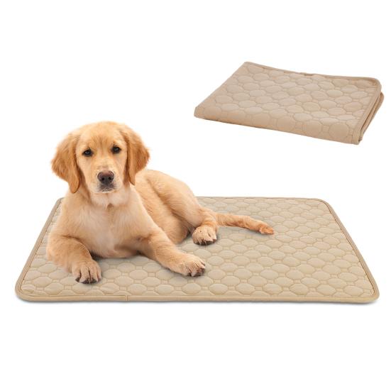 2Pcs Dog Training Pads Washable Waterproof Potty Mats Leak-Proof Reusable Travel Pads with Anti-Slip Bottom for Puppies Cats Rabbits