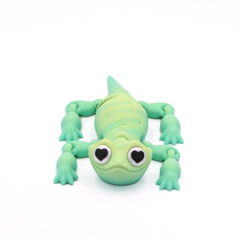

Cute Lizard Toy Statue 3D Printing Toy Joints Movable Simulation Animal Lizard Chameleon Model Desktop Decoration Funny Gifts