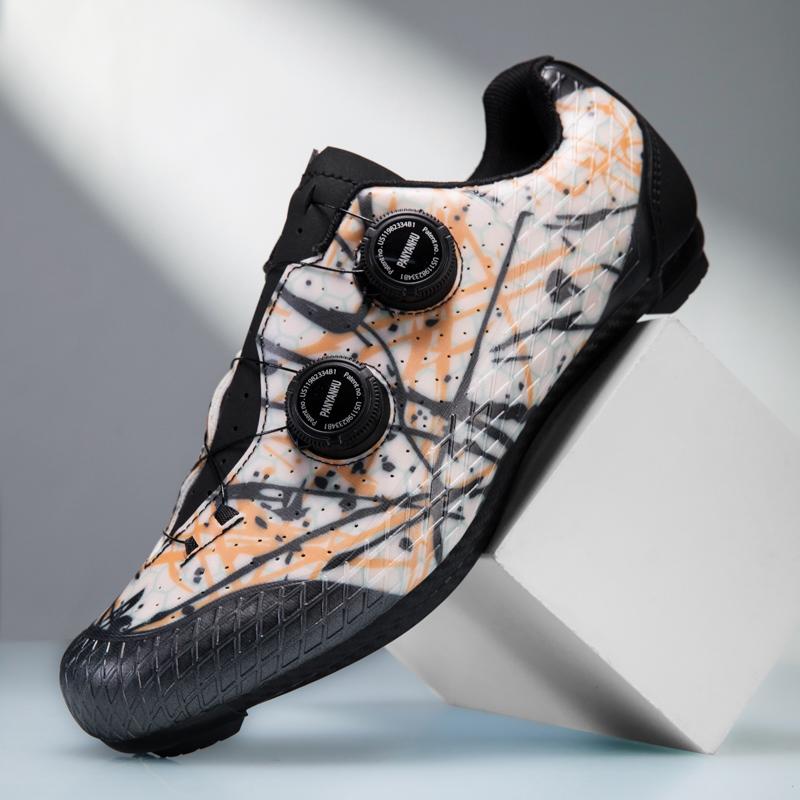 Sapatos Respiráveis SPD para Ciclismo de Estrada Para Homens Mulheres Sapatos de Bicicleta Com Fivela Rotativa Sapatos de Travamento Profissionais Para Bicicleta de Estrada Para Corrida & Uso Diário