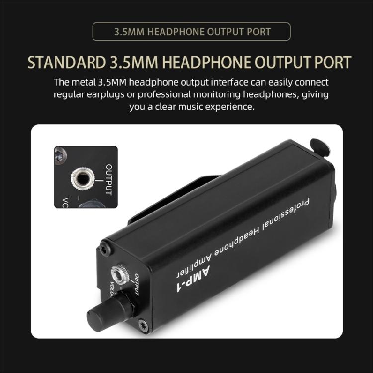 Portable 3.5mm Headphone Amplifier for Microphone Speakers Studio Grade Sound