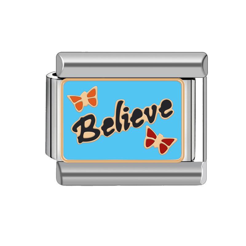 9mm DIY taliansky náramok z nehrdzavejúcej ocele pre ženy