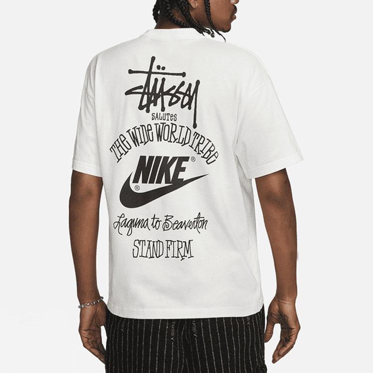 Nike X Stussy The Wide World Tribe T-Shirt 'White' Men's DV1774-100