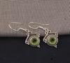 Solid 925 Sterling Silver Natural peridot Gemstone handmade Bohemian Earring Anniversary Gift