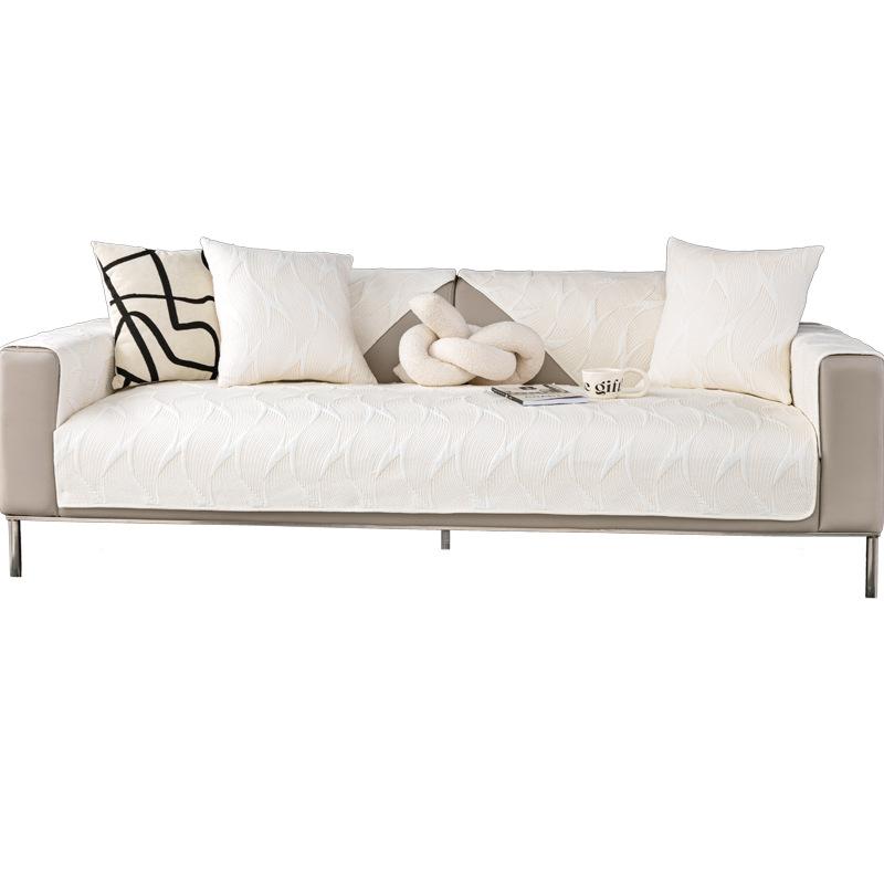 Cotton Washed Cotton Sofa Cushion Universal In All Seasons, Non-Slip Simple Modern Fabric Sofa Cover Seat Cushion New