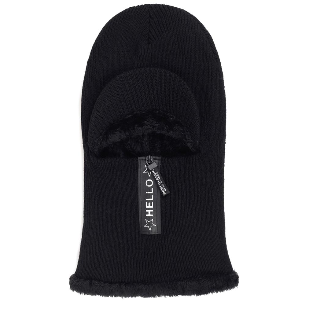 Unisex Ski Beanie Hat Face Protection Thick and Warm Knitted Hat Autumn Winter Outdoor Leisure Hats Travel Accessories for Women Men