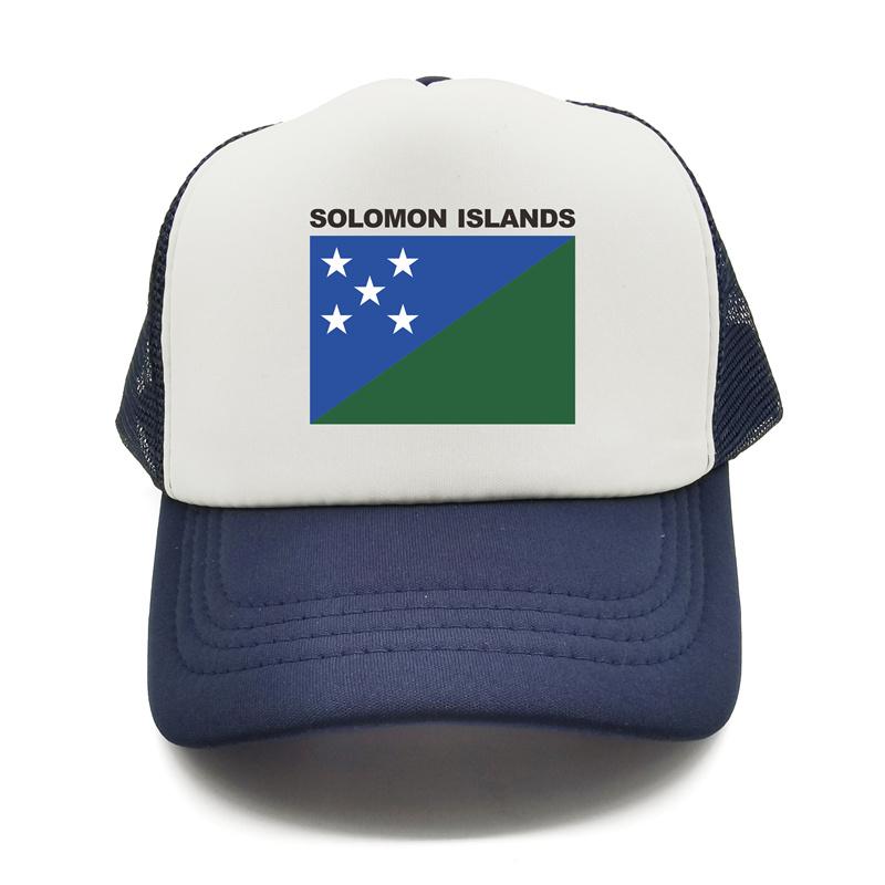 Șapcă de camioner din Insulele Solomon Pălărie de vară unisex cu drapel de țară rece Șepci de baseball Șepci de plasă unisex în aer liber
