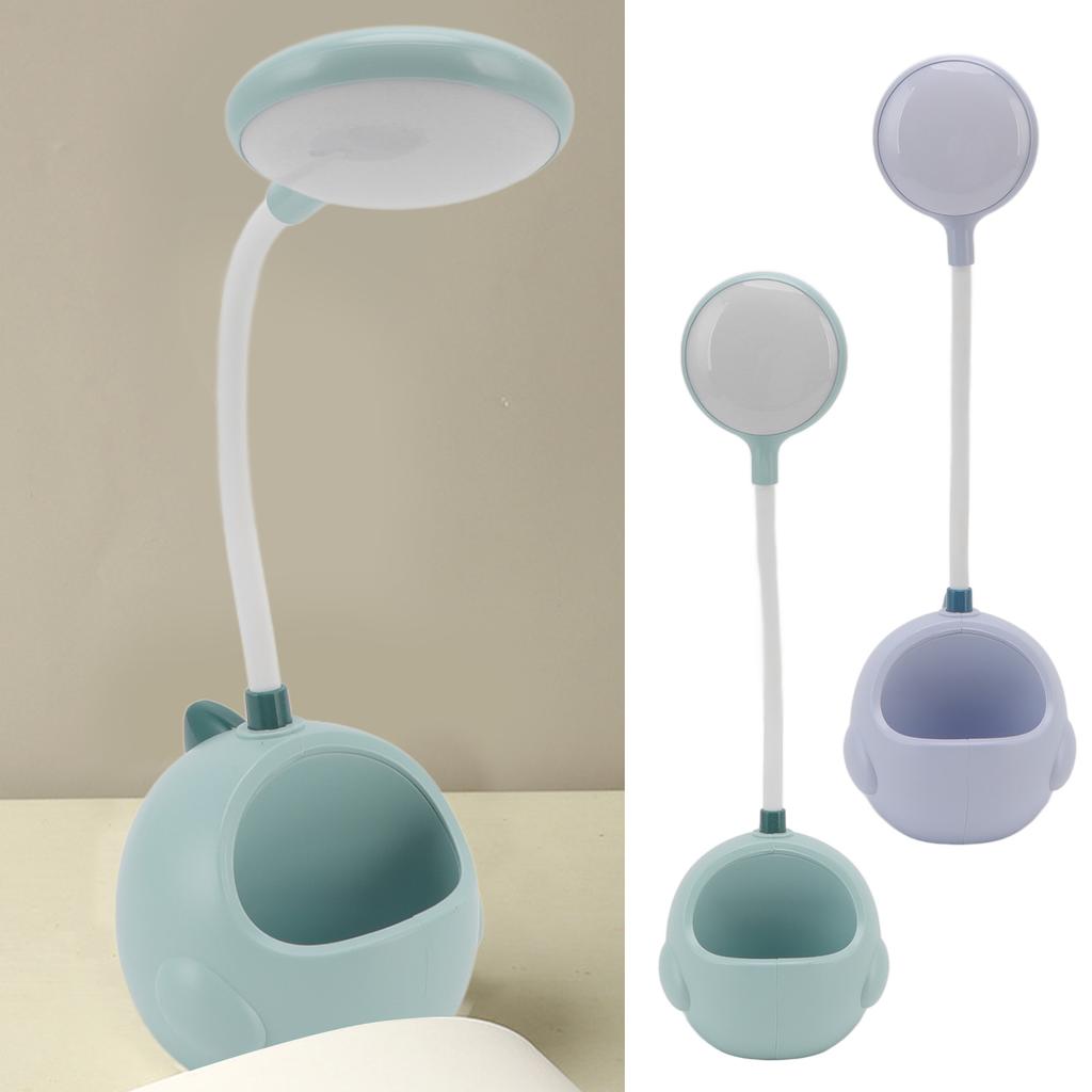 Small Desk Light with Pen Holder Comfortable Decorative Practical No Noise LED USB Small Table Lamp