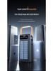 Large-Capacity 120W Solar Power Bank with 100,000mAh and Built-in Fast Charging Cable for Outdoor Use