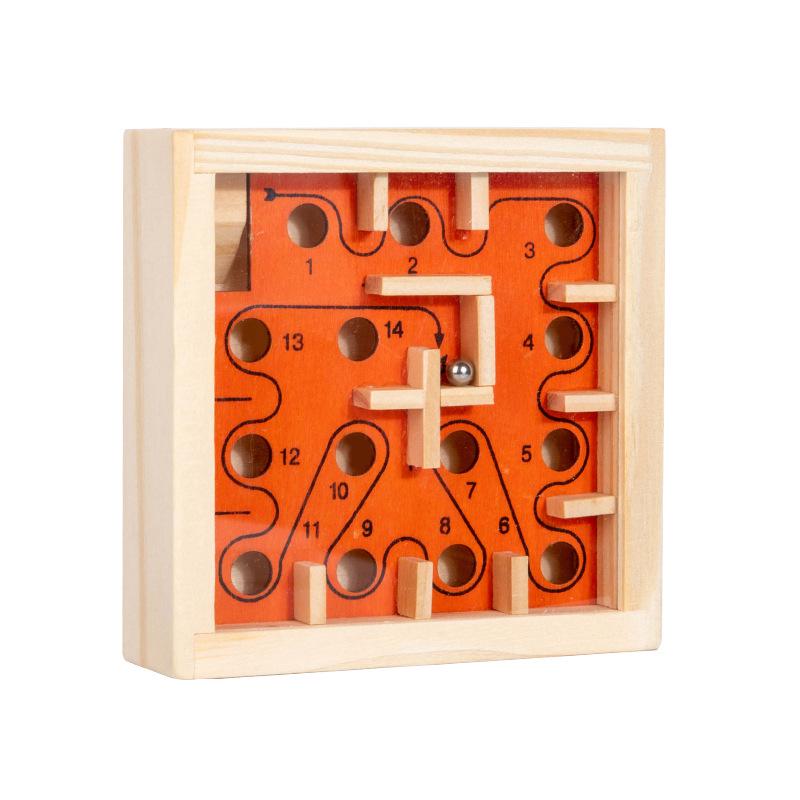 Toddler Wooden Maze Coordination & Balance Game - Educational Marble Rolling Toy