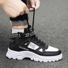Fashion Fashion Trend Men High Top Leather Boots Spring British Platform Ankle Boots Outdoor Breathable Casual Tooling Shoe Botas Hombre