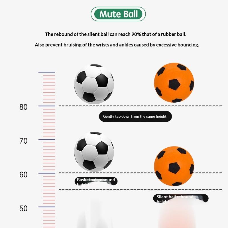 1Pc 3 Colors High-Elastic Indoor Silent Football Pu Foam Practice Ball Comes With A Net Bag For Home Use And Skill Development