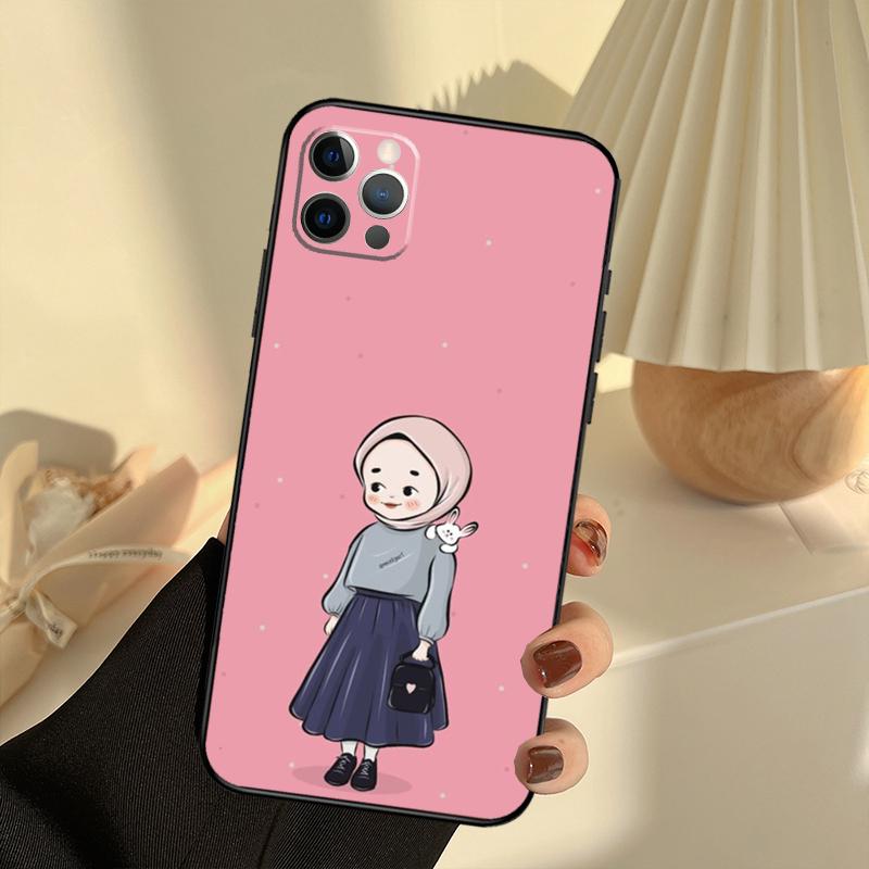 

Мусульманская девушка исламская девочка Чехол для телефона Для iPhone 16 14 13 12 11 15 17 Pro Max 13 mini 15 16 Plus 16e 17 Air Cover Funda iPhone 16 Plus