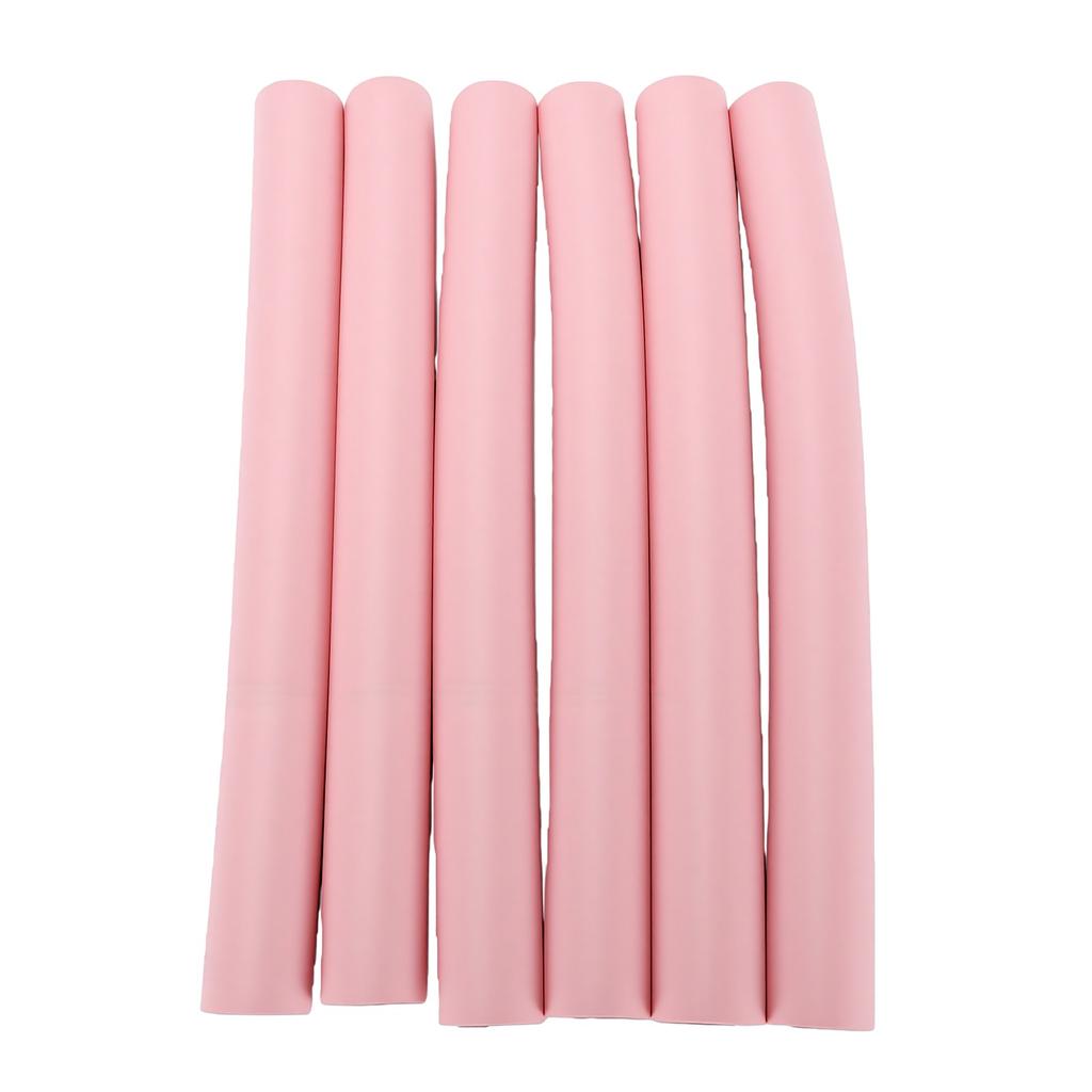 6 Pcs Foam Hair Rollers No Heat Gentle Long Lasting Curls Heatless Curlers for Long Hair Pink