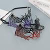 Carnival Masquerade Ball Diamond Encrusted Iron Half Face Bat Mask Halloween Party Sexy Iron Eye Mask