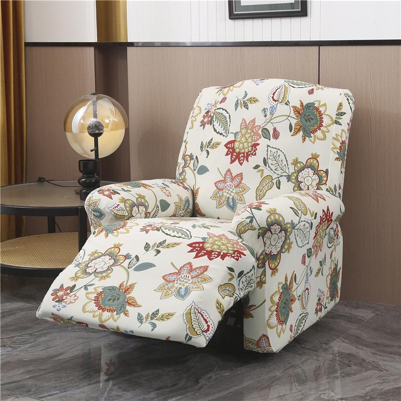 Recliner Chair Covers 4-Pieces Flexible Reclining Chair Protector Gentle Reclining Chair Furniture Cover Sofa Shield With Flexible Bottom