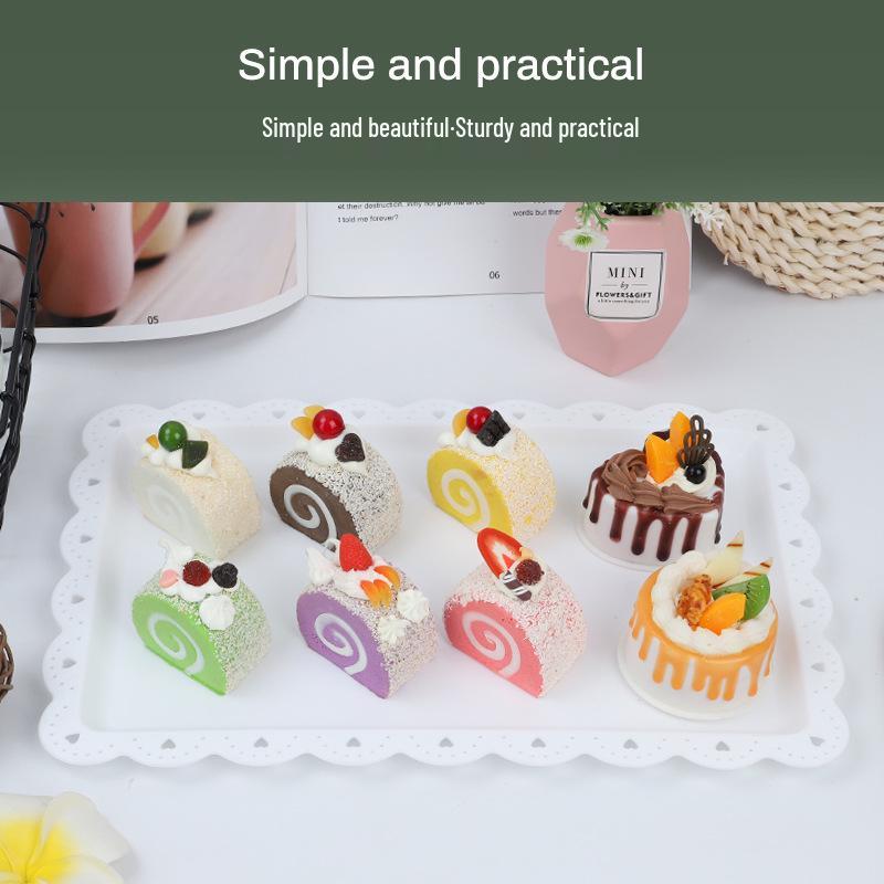 Rectangular Plastic Dessert Plate - Ideal for Fruits, Mousse, Pastries, Cookies, and Snacks