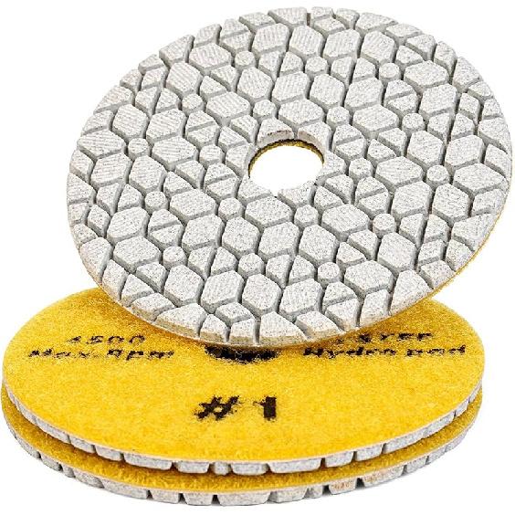 3 Step Diamond Polishing Pads 4-inch Wet for Granite Marble Quartz Concrete