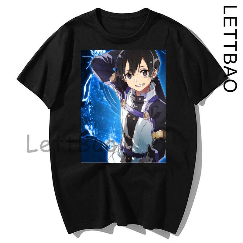 Spring Summer Novelty T Shirt Tops Harajuku Tees Anime Fashion Sword Art Online Sao Tshirt