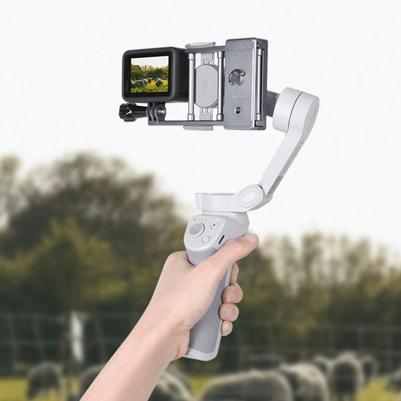 Handheld Gimbal Adapter Switch Mount Plate for DJI Mobile 6/OM 5 for Insta360 Flow Camera Adapter for DJI Action 3 for Gopro 11