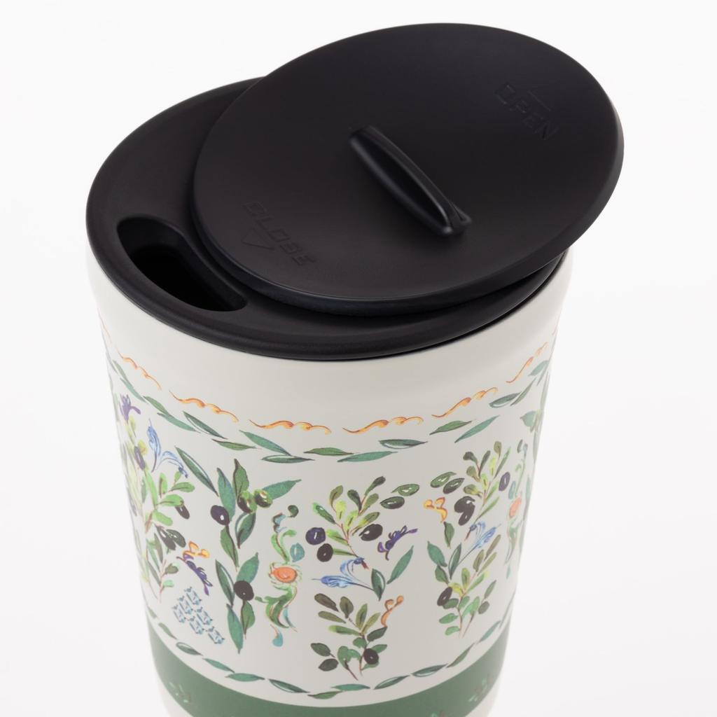 maebata Bevande Tumbler with 53052 Lid, Olive, 260ml,