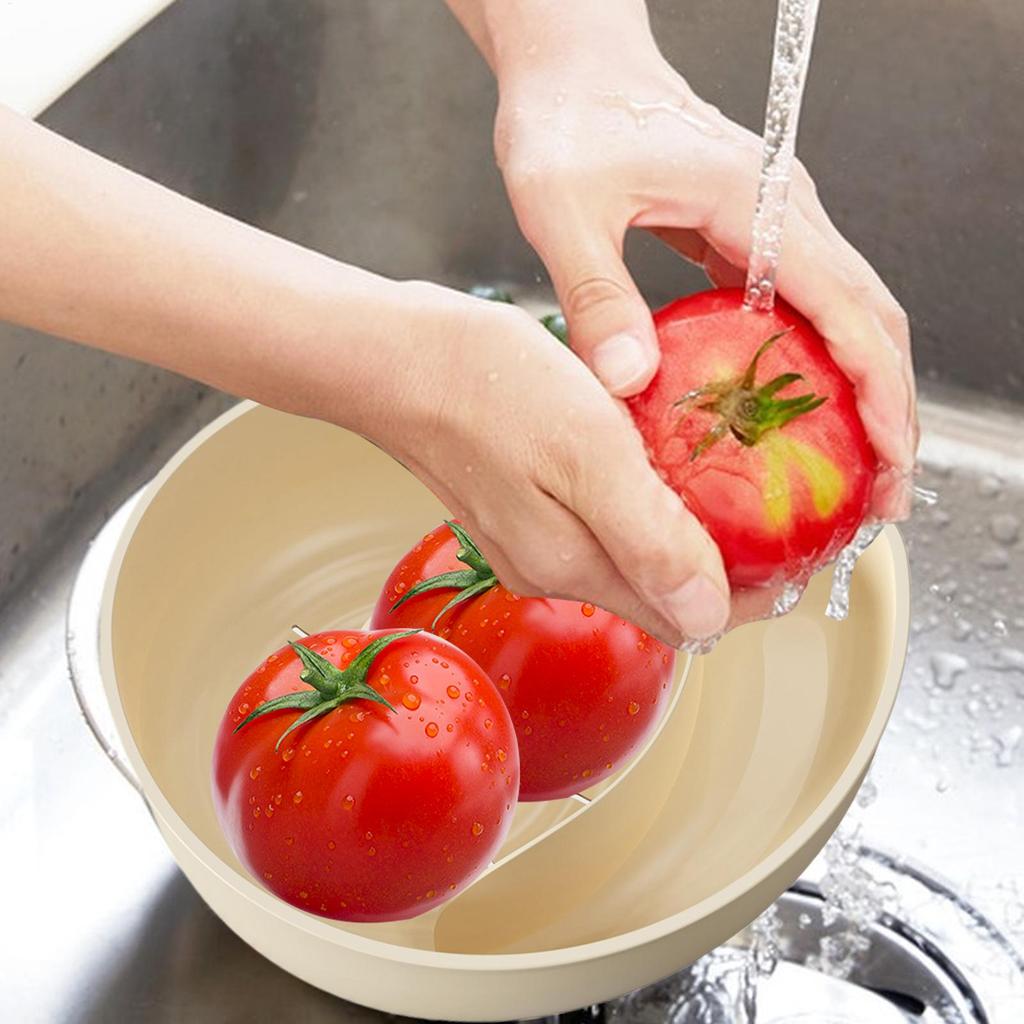 Fruit Rinser Strainer Rotating Snail-shape Fruit Strainer Kitchen Utensils for Tomato Strawberry Lettuce Salad Food Mixing