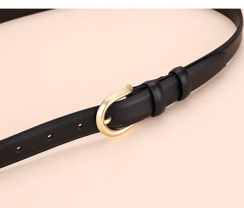 Women's Versatile Genuine Leather Pin Buckle Belt - High-End, Fashionable, and Simple Design