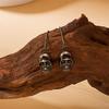 Halloween Silver Skeleton Ear Thread Earrings Spooky Skull Dangle Drop Fashion Gift for Women Girls Costume Party Jewelry
