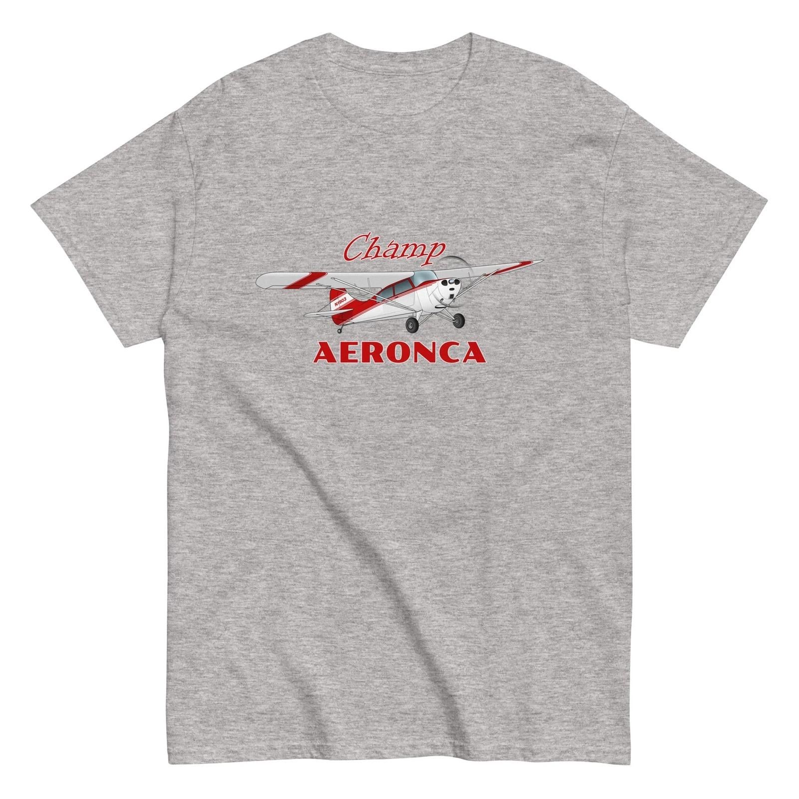 Aeronca Champ (AIRJ5I381-R6) Футболка с самолетом - Персонализированная с номером N# XL