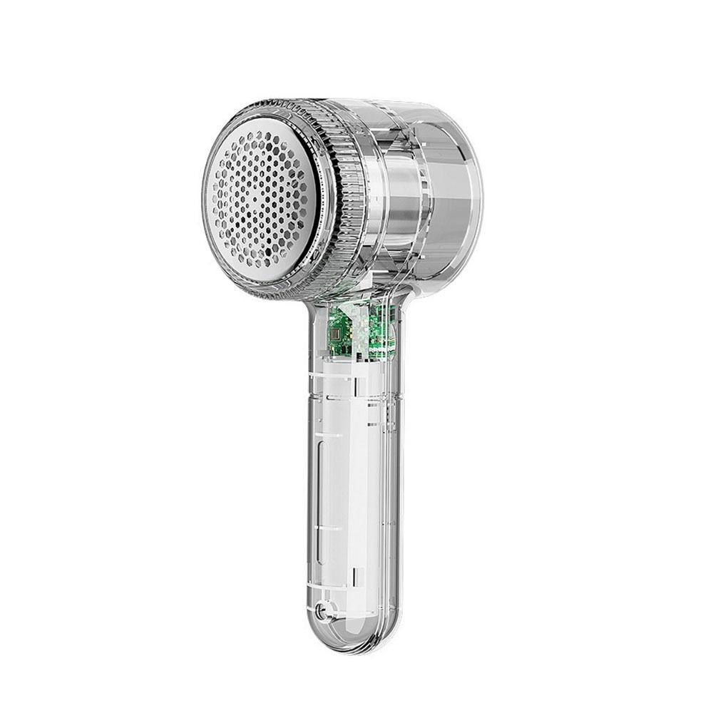 

Six Leaf Electric Lint Remover Transparent Fabric Shaver Hair Ball Trimmer Sweater Maintenance білий